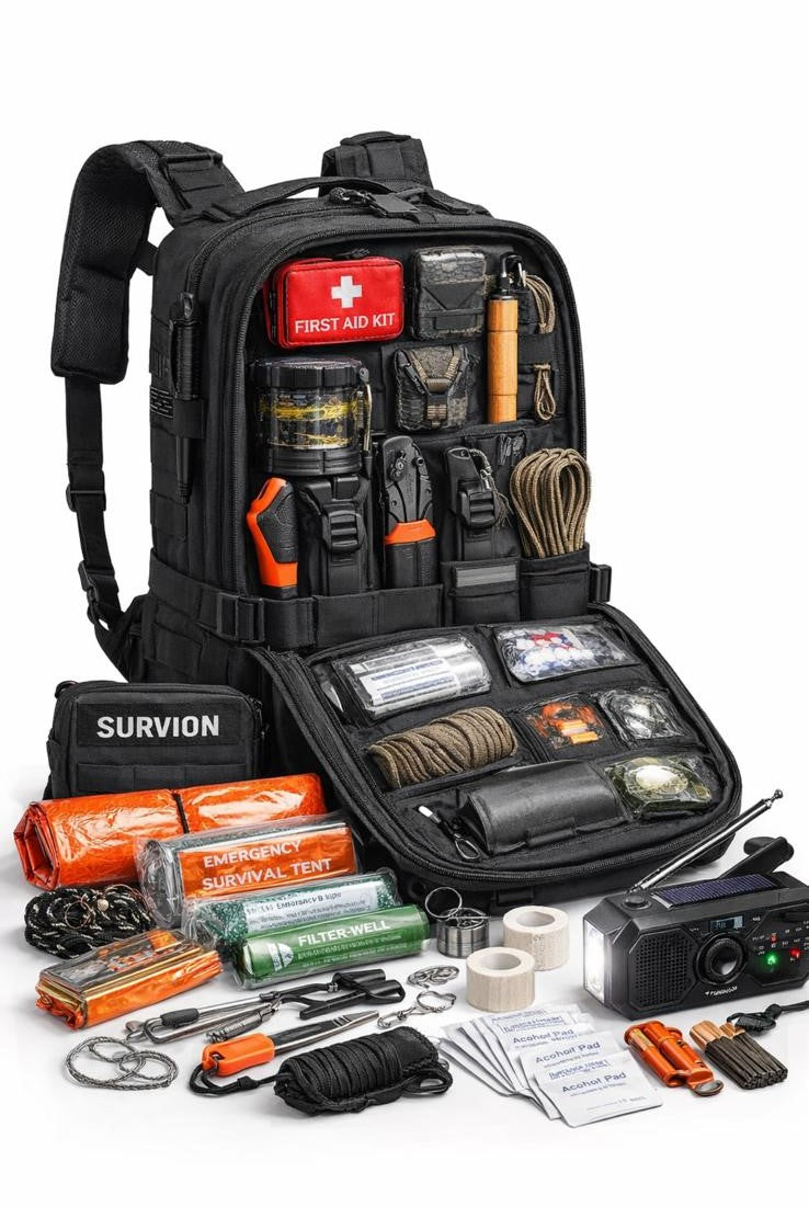 Survival- & Notfallrucksack – 37-teilig