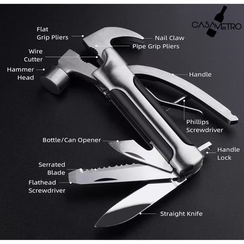 Survivion MultiTool 12in1 – Kompaktes Taschenwerkzeug für Outdoor & Alltag