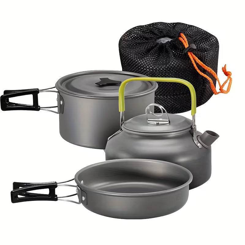 Survivion CampCook 3in1 – Camping-Kochgeschirr Set aus Aluminium
