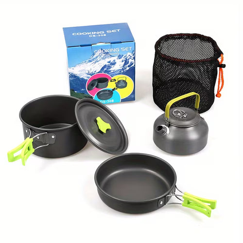 Survivion CampCook 3in1 – Camping-Kochgeschirr Set aus Aluminium